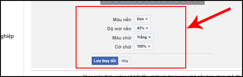 T&ugrave;y chỉnh phụ đề, ch&uacute; th&iacute;ch video Facebook